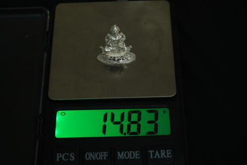 Pure Silver Lakshmi On Lotus Flower Idol 14.8grams